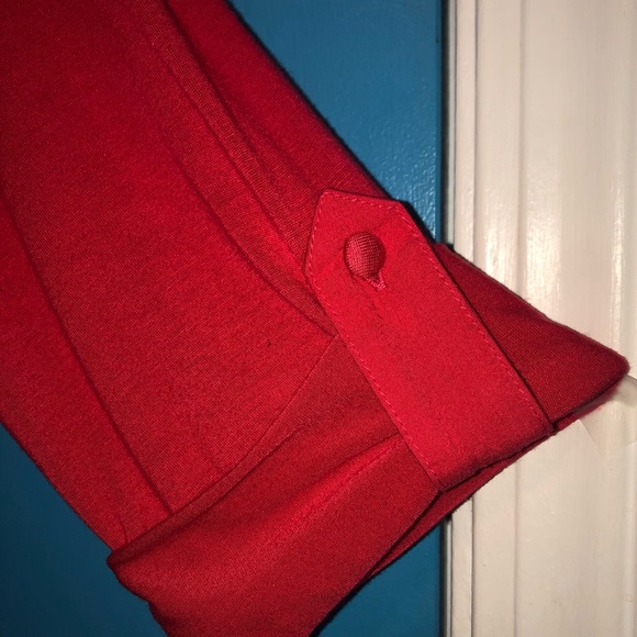 Vibrant Red 3/4 Sleeved Blouse by Cable & Gauge - Picture 9 of 9